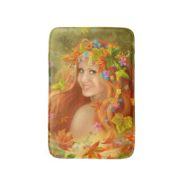 Fantasy Schöne Fee Herbst. Natur Badematte