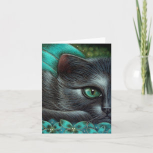 FANTASY SCHWARZE FEENKATZE 1 ANPASSEN Karte