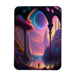 Fantasy Science Fiction Landschaft Magnet