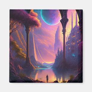 Fantasy Science Fiction Landschaft Magnet