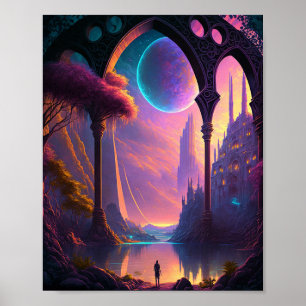 Fantasy Science Fiction Landschaft Poster