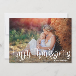 Fantasy-Script-Frohe-Thanksgiving-Fotokarte Feiertagskarte