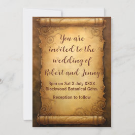 Fantasy Scroll Wedding Einladung