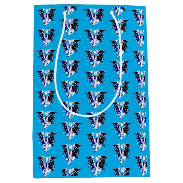 Fantasy Sea Beast Dragon Mittlere Geschenktüte (Vorderseite)