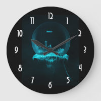 Fantasy Seattle City in einer Snowglobe mit Blimp