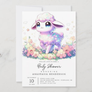 Fantasy Sheep Baby Dusche Einladung