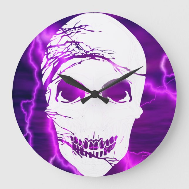 Fantasy Skull #3 Große Wanduhr (Vorderseite)