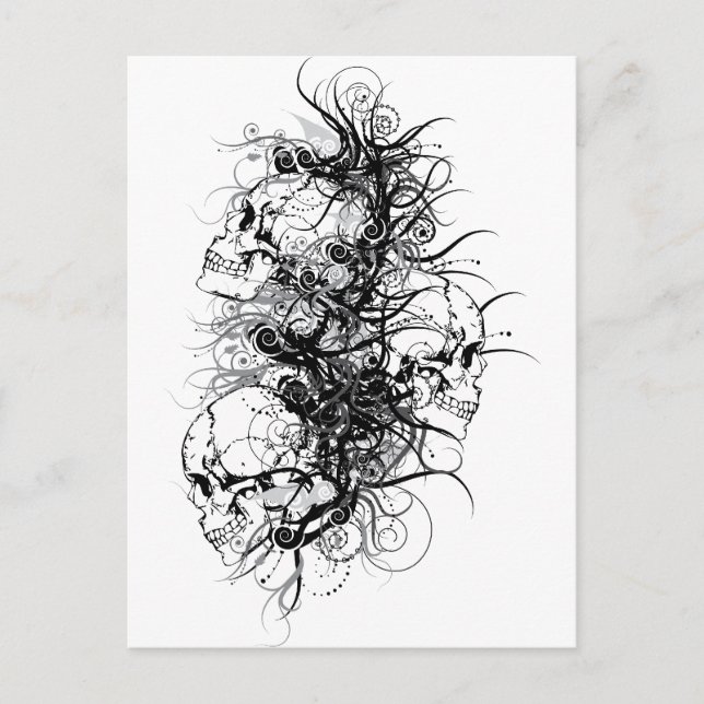 Fantasy Skulls Postkarte (Vorderseite)