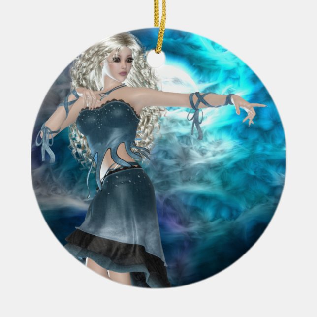Fantasy Sky Siren Keramikornament (Vorne)