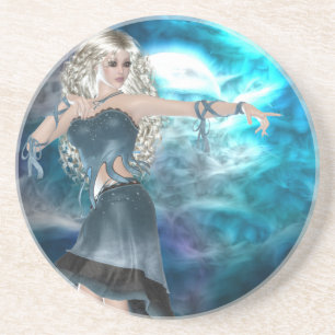Fantasy Sky Siren Sandstein Untersetzer