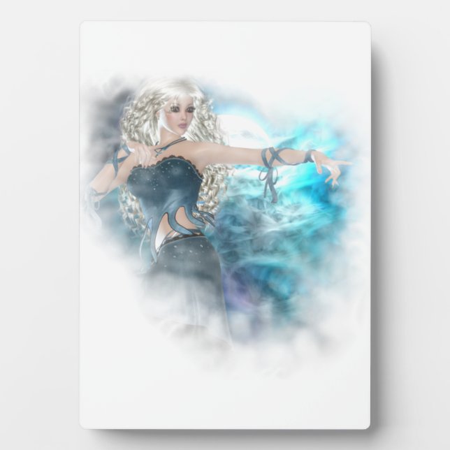 Fantasy Sky Siren Vignette Fotoplatte (Vorderseite)