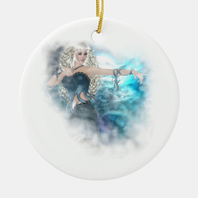 Fantasy Sky Siren Vignette Keramik Ornament (Vorne)