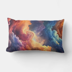 Fantasy Sky Vibe träumt mehrfarbige Cloudscape Lendenkissen