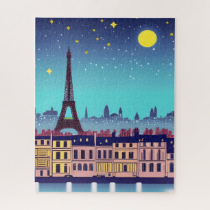 Fantasy Skyline von Paris Unter den Sternen Puzzle