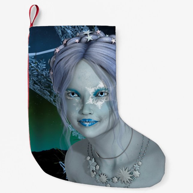 Fantasy Snow Fairy Kleiner Weihnachtsstrumpf (Vorderseite)
