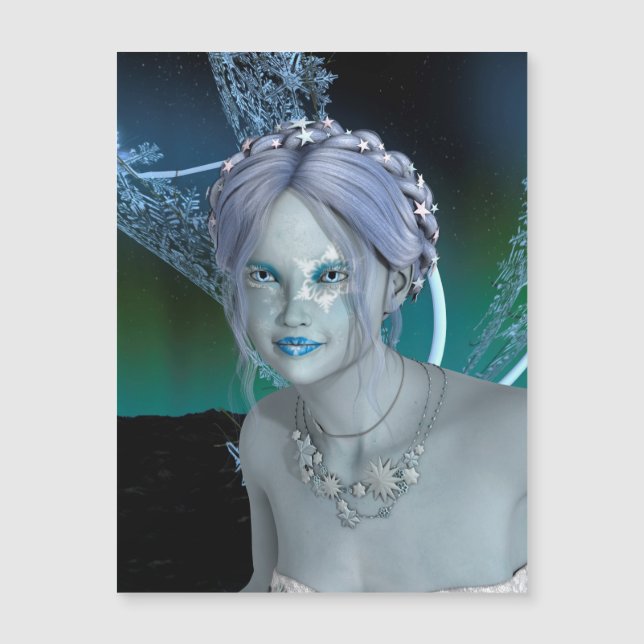 Fantasy Snow Fairy Magnetkarte (Vorderseite)