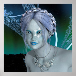 Fantasy Snow Fairy Poster