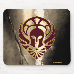 Fantasy-Spartaner-Krieger griechisches Metall-Maus Mousepad