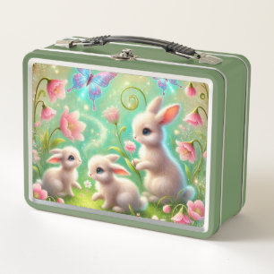 Fantasy Spring Bunny Garden Metall Brotdose