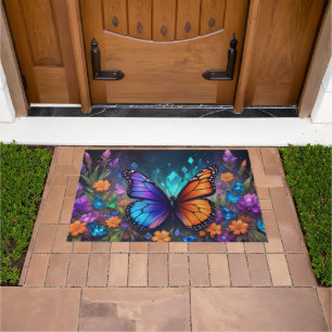Fantasy Spring Garden Crystal Butterfly Rug Fußmatte