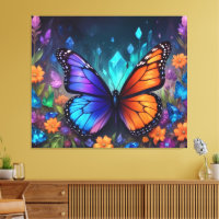 Fantasy Spring Garden Crystal Monarch Butterfly