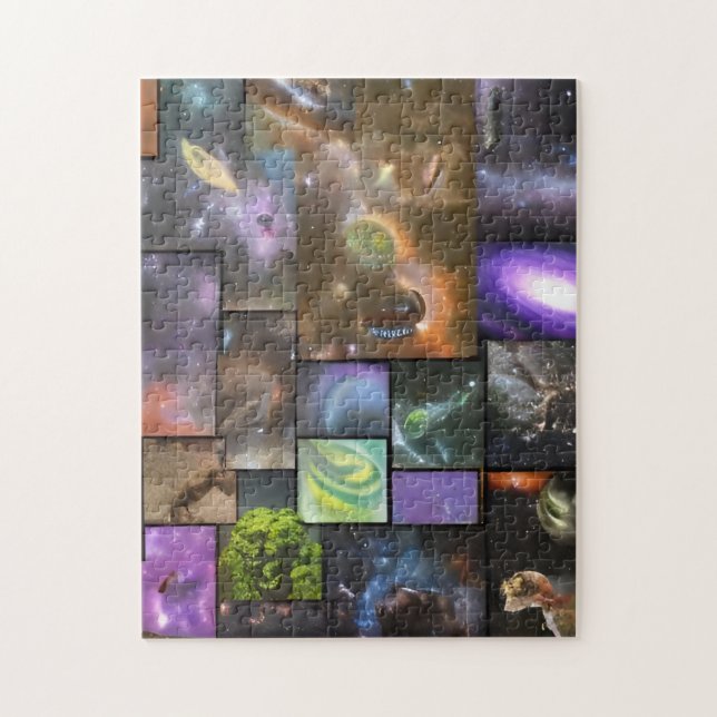 Fantasy Squared Collage of Outer Space Puzzle (Vertikal)
