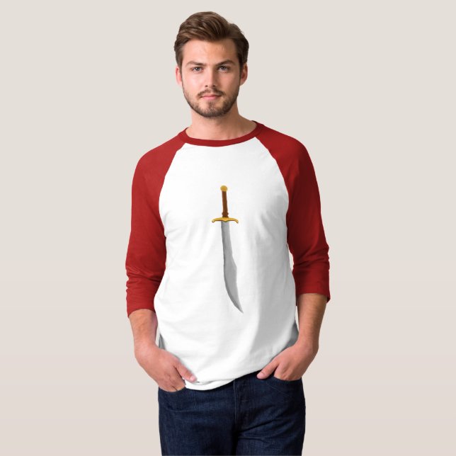 Fantasy-Stahl-Dolch-Illustration T-Shirt (Vorne ganz)