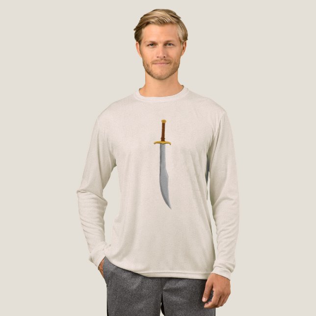 Fantasy-Stahl-Dolch-Illustration Tri-Blend Shirt (Volle Vorderseite)