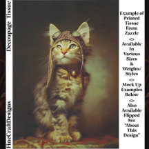 Fantasy Steampunk Aviator Kitten FB6L Dekoupage