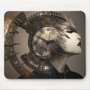 Fantasy Steampunk Punk Face Metal Cogwheel Eisen Mousepad