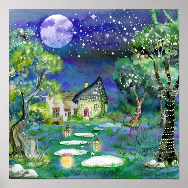 Fantasy Storybook Fairyland Landscape Image Poster (Vorne)
