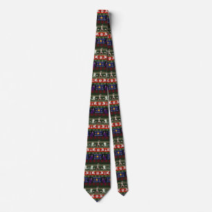 Fantasy Style Ugly Sweater Pattern Krawatte