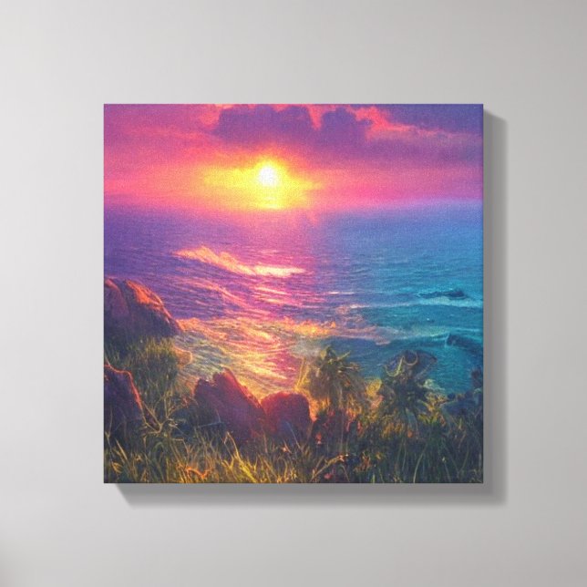 Fantasy Sunset Leinwanddruck (Vorderseite)