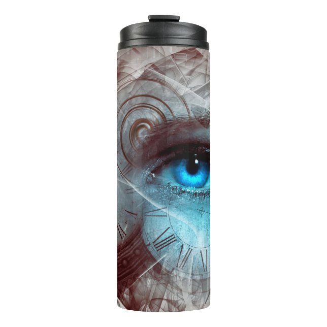 Fantasy sura Augenuhr Thermosbecher (Vorderseite)
