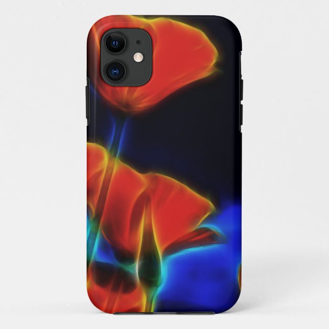 Fantasy Surreal California Poppies Case-Mate iPhone Hülle (Rückseite)