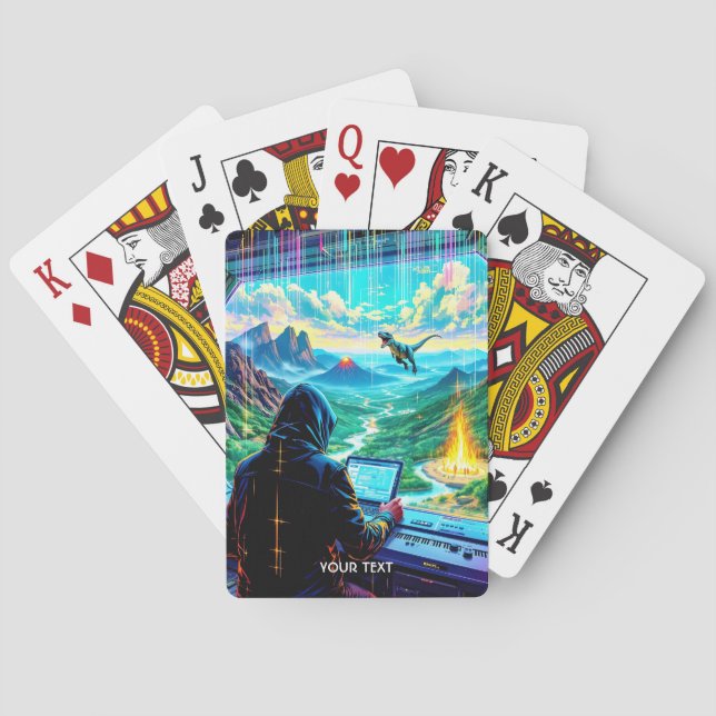 Fantasy Süß Fantastischer Laufpark Spielkarten (Rückseite)