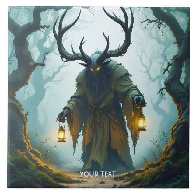 Fantasy Süß Kolossaler Schattiger Behemoth Fliese (Vorderseite)