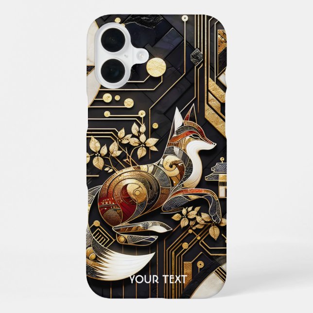 Fantasy Süße Abstrakte Fuchs Kunst iPhone Hülle (Rückseite)