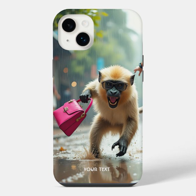 Fantasy Süße Affe Mädchen Tasche iPhone Hülle (Rückseite)