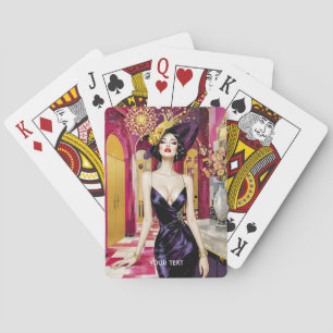 Fantasy Süße Art Deco Dame Spielkarten