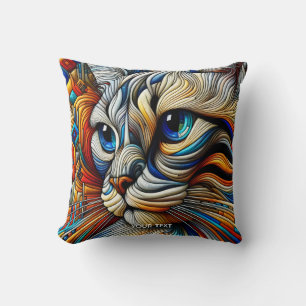 Fantasy Süße Art Deco Katze Kissen
