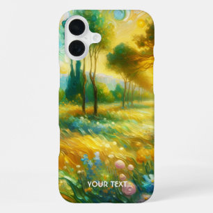 Fantasy Süße Bäume Abstrakte Landschaft iPhone 16 Plus Hülle