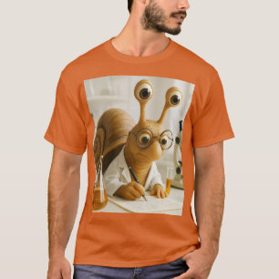 Fantasy Süße Berühmte Schnecke Wissenschaftler T-Shirt