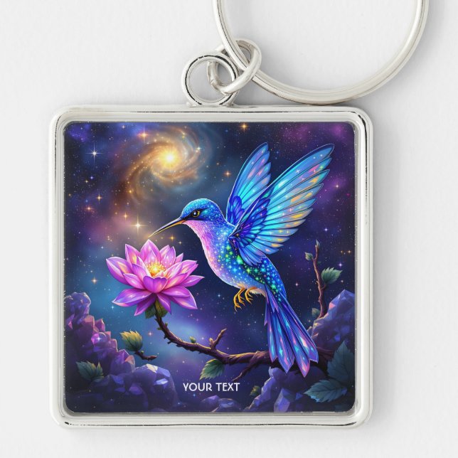 Fantasy Süße Blume Kleiner Vogel Schlüsselanhänger (Vorne)