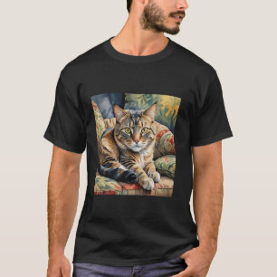 Fantasy Süße Faule Katze Couch T-Shirt