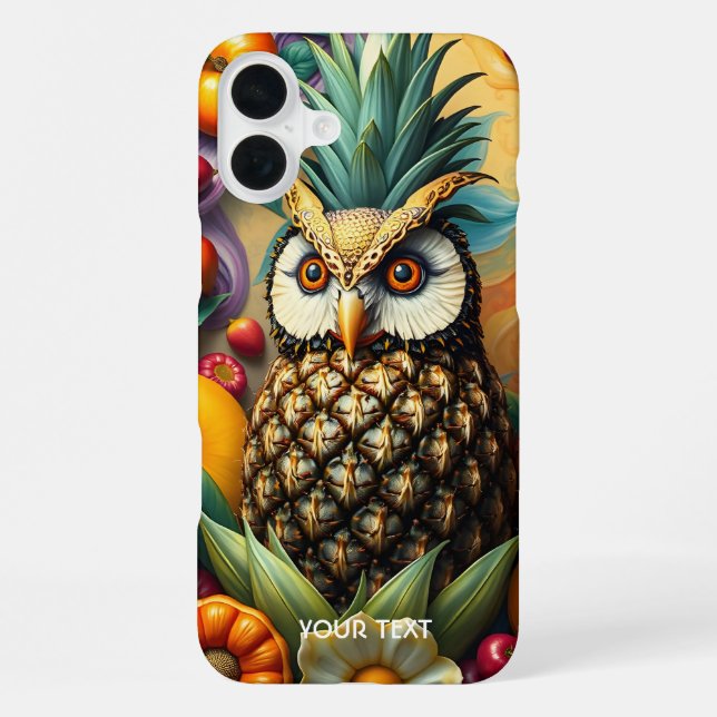 Fantasy Süße Friedliche Ananas Eule iPhone Hülle (Rückseite)