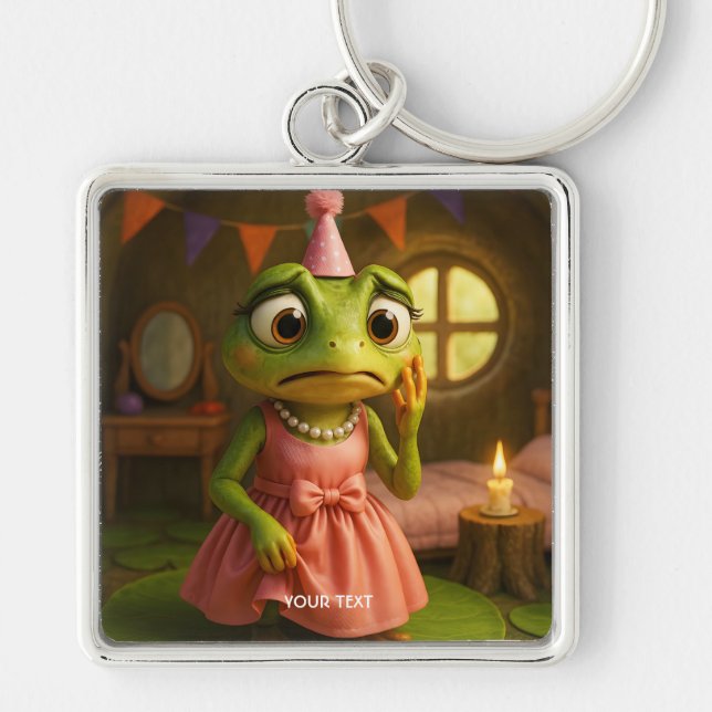Fantasy Süße Frosch Mädchen Party Schlüsselanhänger (Vorne)
