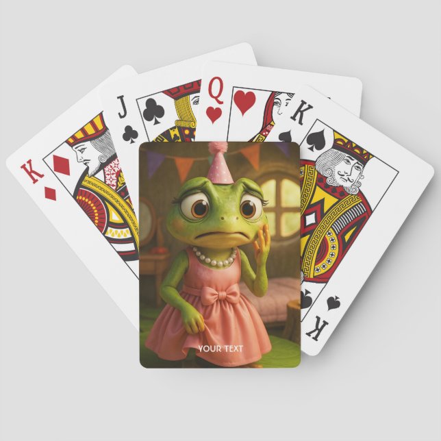 Fantasy Süße Frosch Mädchen Party Spielkarten (Rückseite)