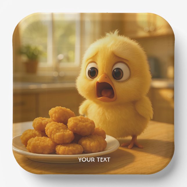 Fantasy Süße Hähnchen-Nuggets Baby Pappteller (Vorderseite)