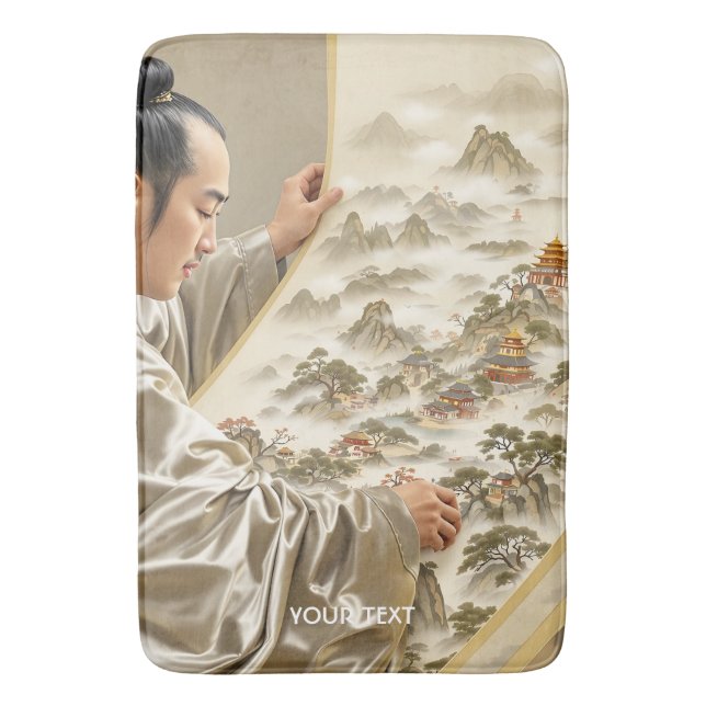 Fantasy Süße Japanische Maler Landschaft Badematte (Vorderseite Vertikal)